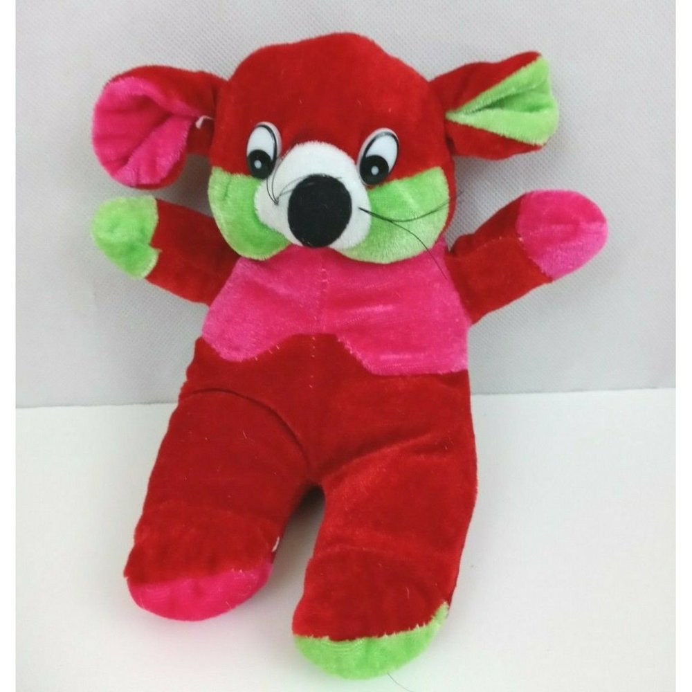 2007 Toy Network Red, Pink, & Green 7.5" Mouse Plush